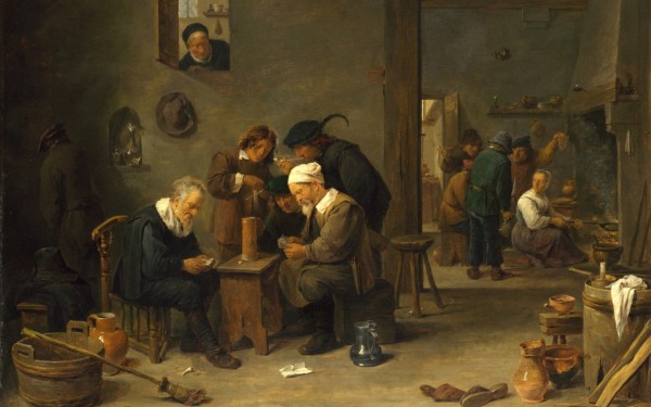 Two Men playing Cards in the Kitchen of an Inn by David Teniers the Younger